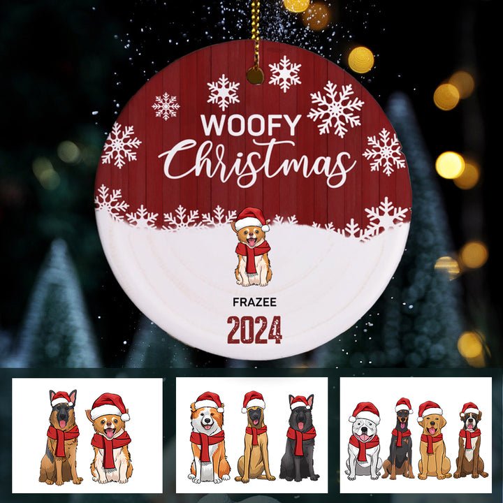 Woofy Christmas - Personalized Christmas Ornament