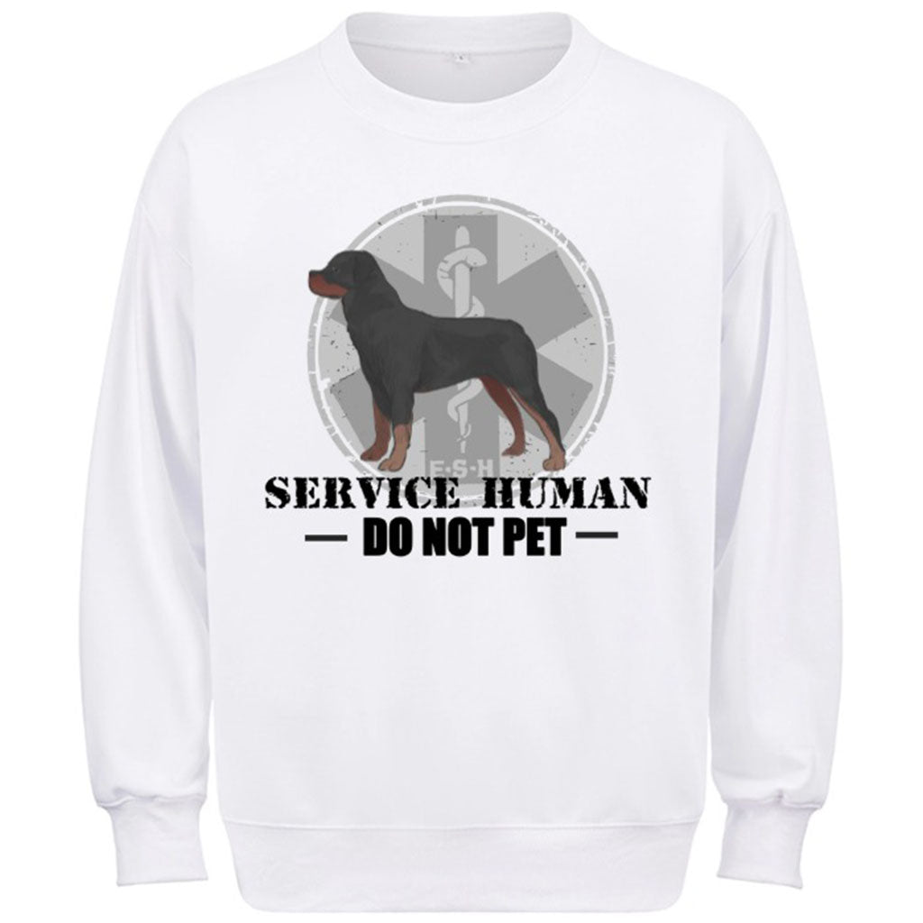 Service Human, Do Not Pet 13 - Personalized Custom Sweatshirt