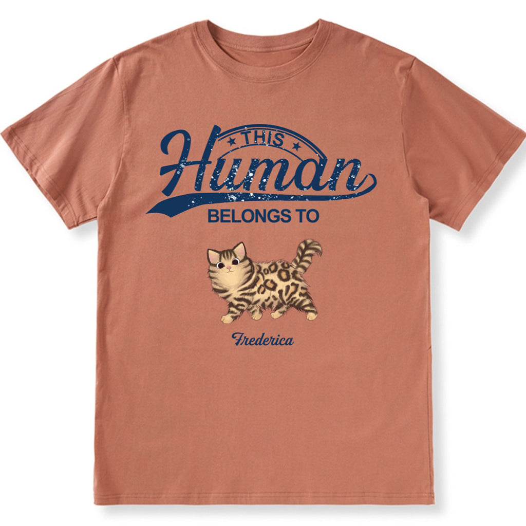 This Human Belongs To 2 - Personalized Custom Unisex T-shirt