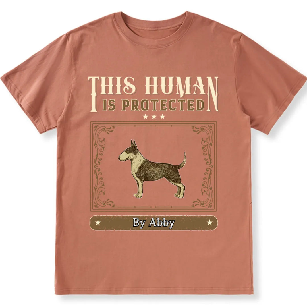 Protected By Vintage Dog - Personalized Custom Unisex T-shirt