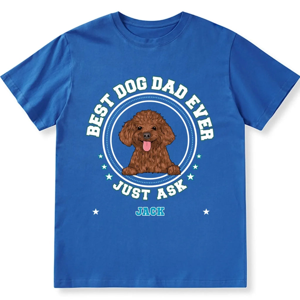 Best Dog Dad Badges - Personalized Custom Unisex T-shirt