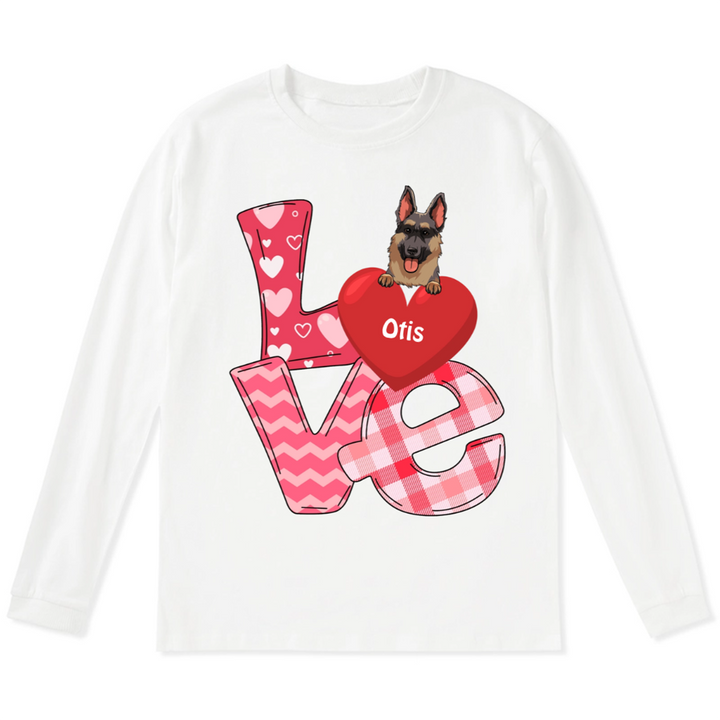 Love Valentine - Personalized Custom Long Sleeve T-shirt