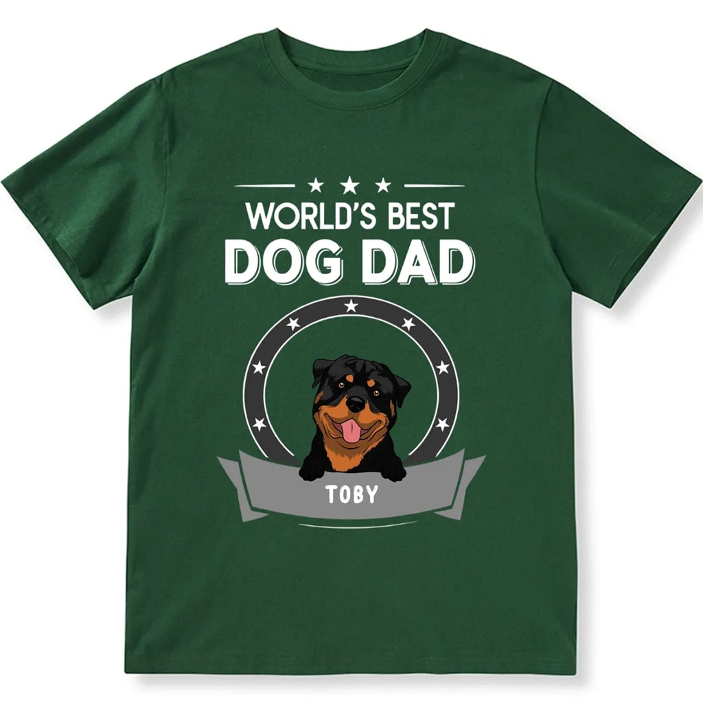 World's Best Dog Dad - Personalized Custom Unisex T-shirt