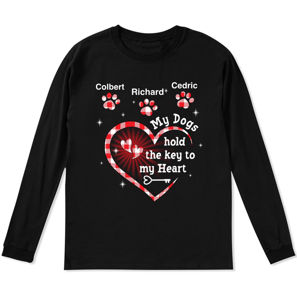 My Dog Holds The Key - Personalized Custom Christmas Long Sleeve T-shirt