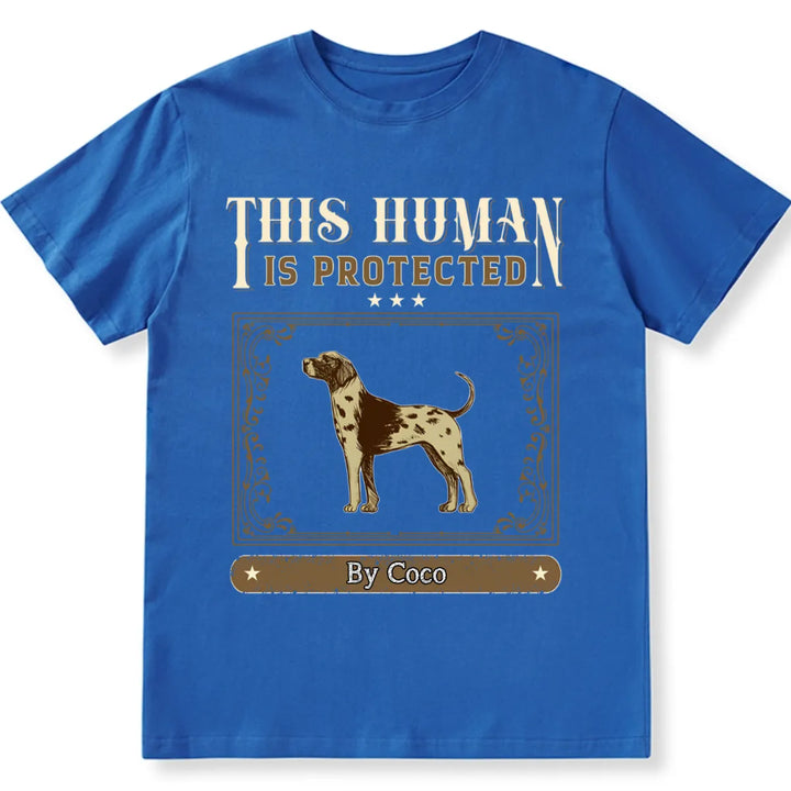 Protected By Vintage Dog - Personalized Custom Unisex T-shirt