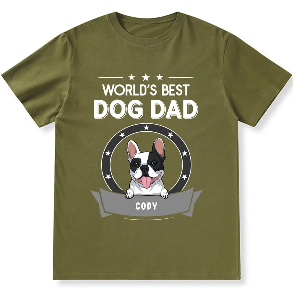 World's Best Dog Dad - Personalized Custom Unisex T-shirt