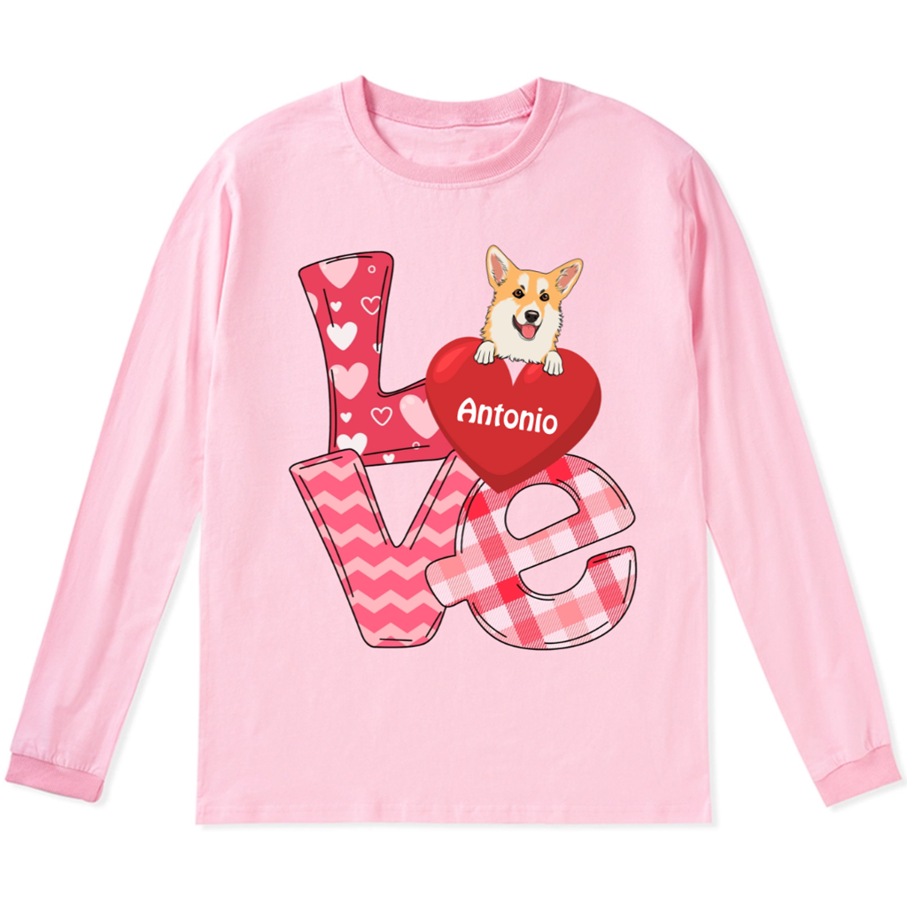 Love Valentine - Personalized Custom Long Sleeve T-shirt