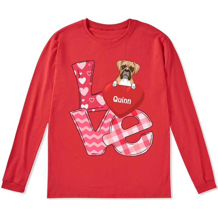 Love Valentine - Personalized Custom Long Sleeve T-shirt