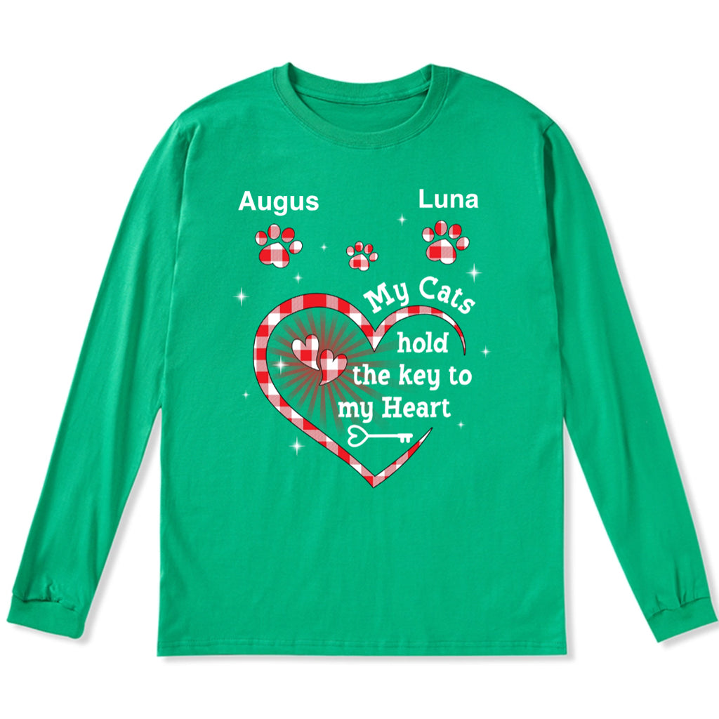 My Dog Holds The Key - Personalized Custom Christmas Long Sleeve T-shirt