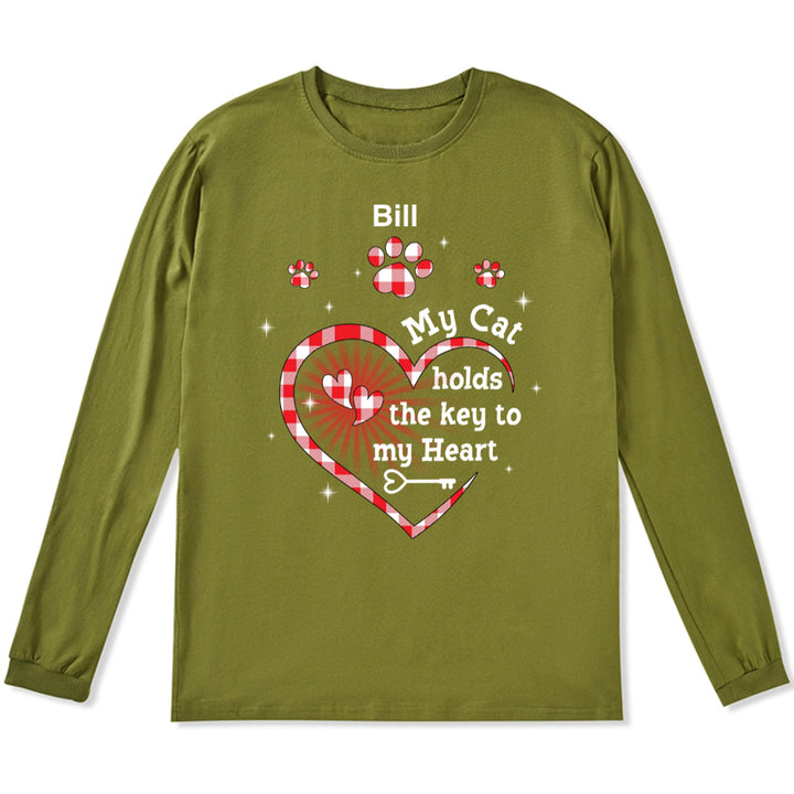 My Dog Holds The Key - Personalized Custom Christmas Long Sleeve T-shirt