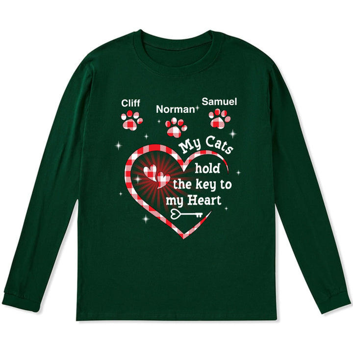 My Dog Holds The Key - Personalized Custom Christmas Long Sleeve T-shirt