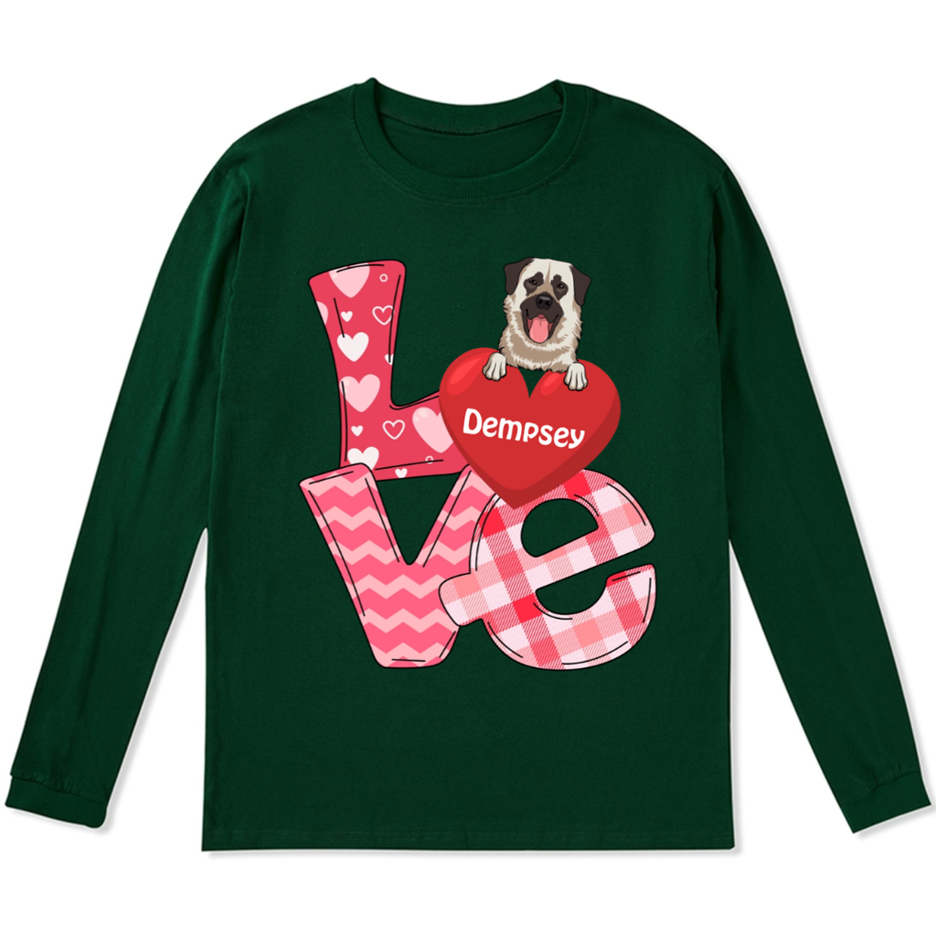 Love Valentine - Personalized Custom Long Sleeve T-shirt