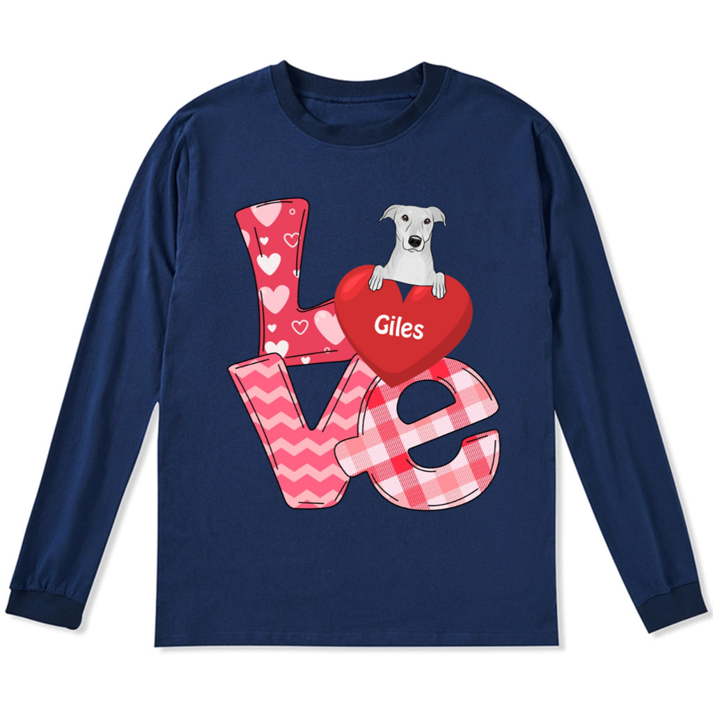 Love Valentine - Personalized Custom Long Sleeve T-shirt