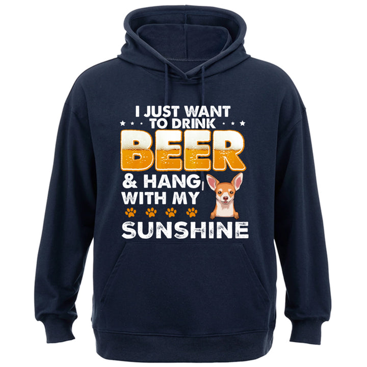 Beer and Dog - Personalized Custom Hoodie