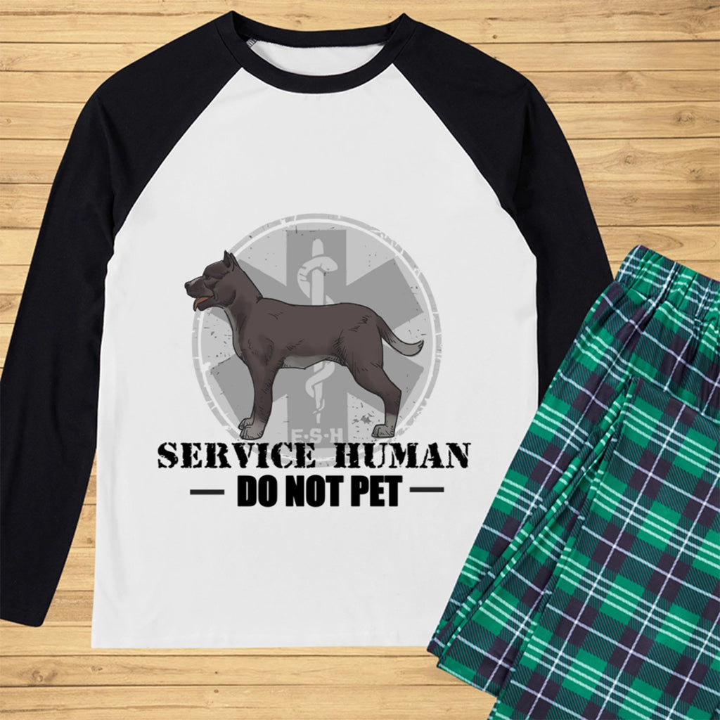 Service Human, Do Not Pet 13 - Personalized Custom Christmas Pajama Set