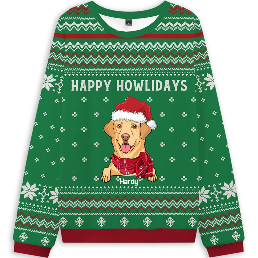 Happy Howlidays - Personalized Custom Christmas Ugly Sweatshirt