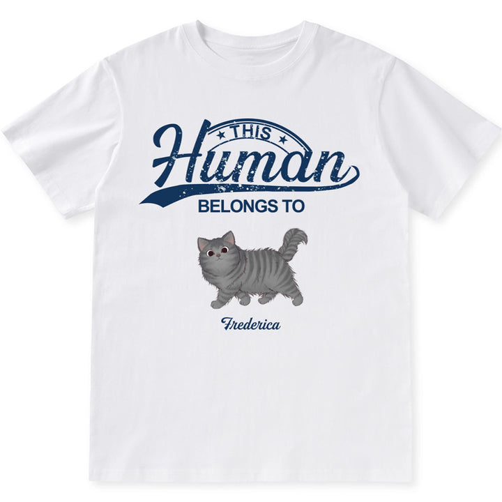 This Human Belongs To 2 - Personalized Custom Unisex T-shirt