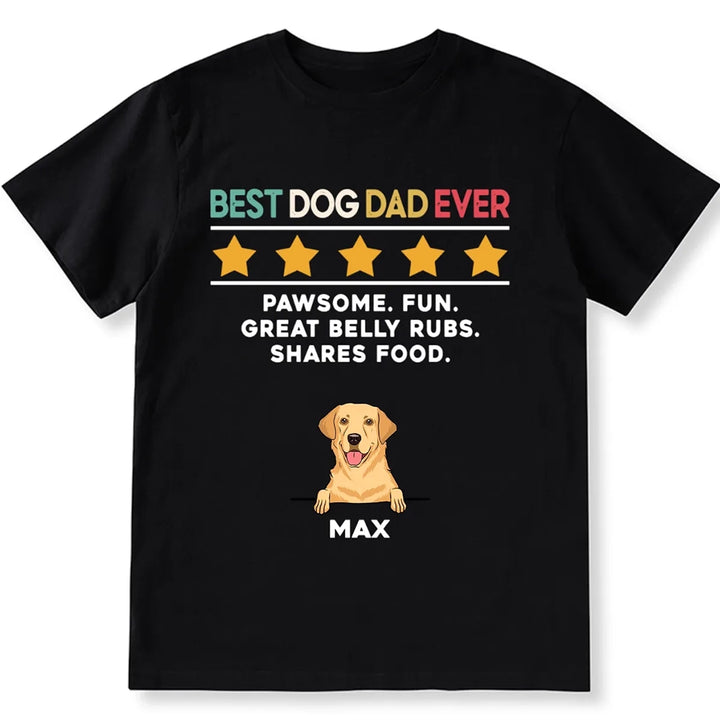 5 Star Review Dog Dad - Personalized Custom Unisex T-shirt