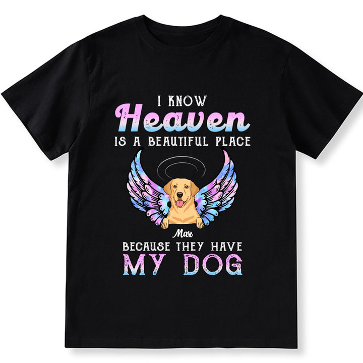 Heaven Is A Beautiful Place - Personalized Custom Unisex T-shirt