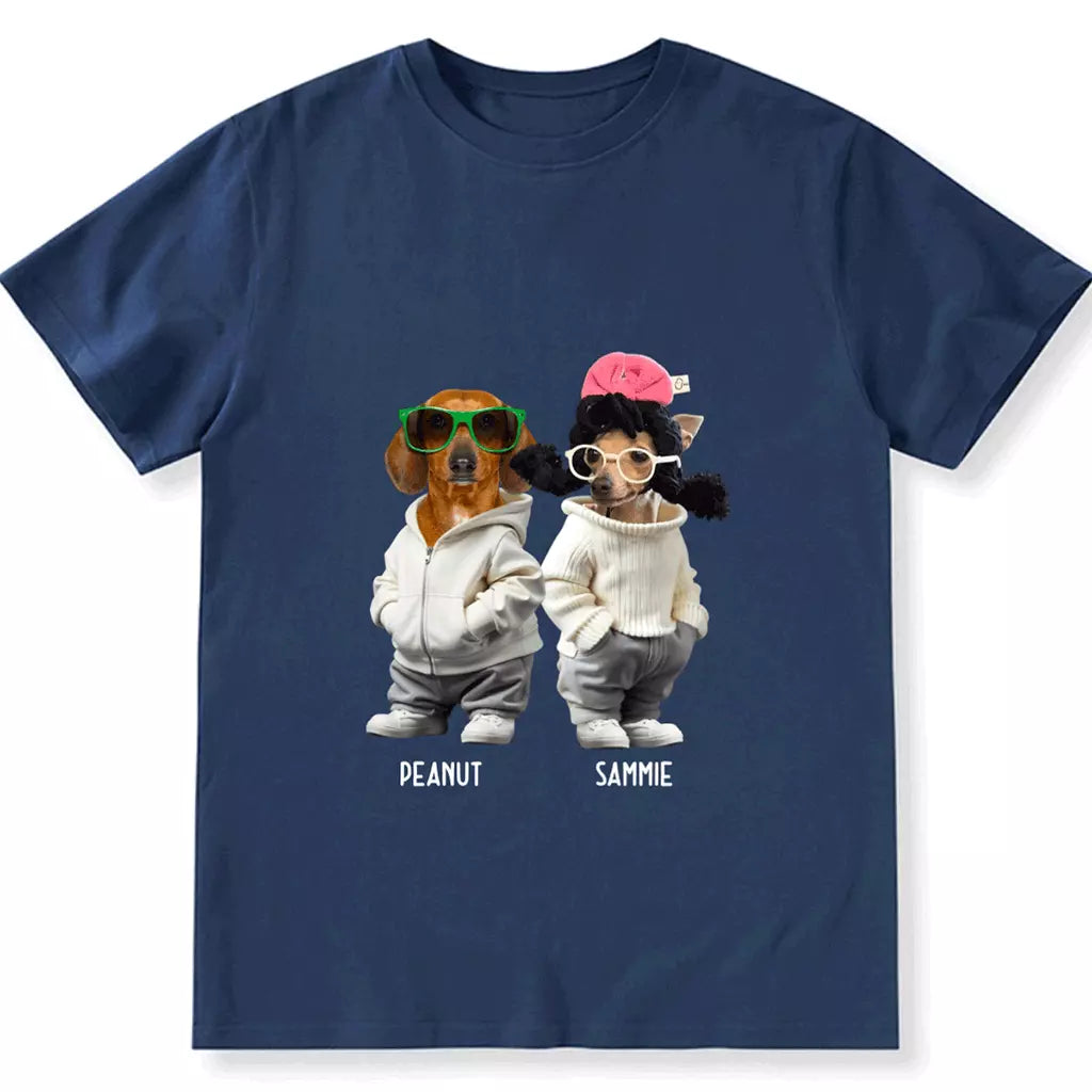 Custom Photo Cute Dog - Personalized Custom Unisex T-Shirt