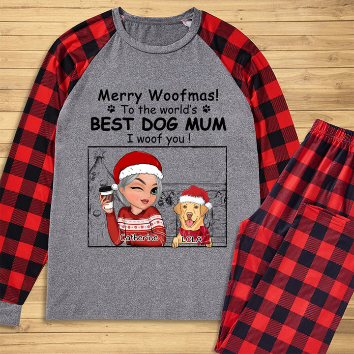 Best Dog Mom Christmas - Personalized Custom Pajama Set