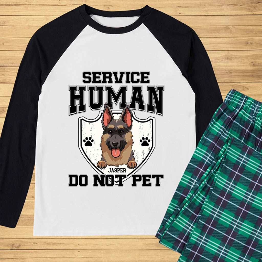 Service Human, Do Not Pet 10 - Personalized Custom Christmas Pajama Set