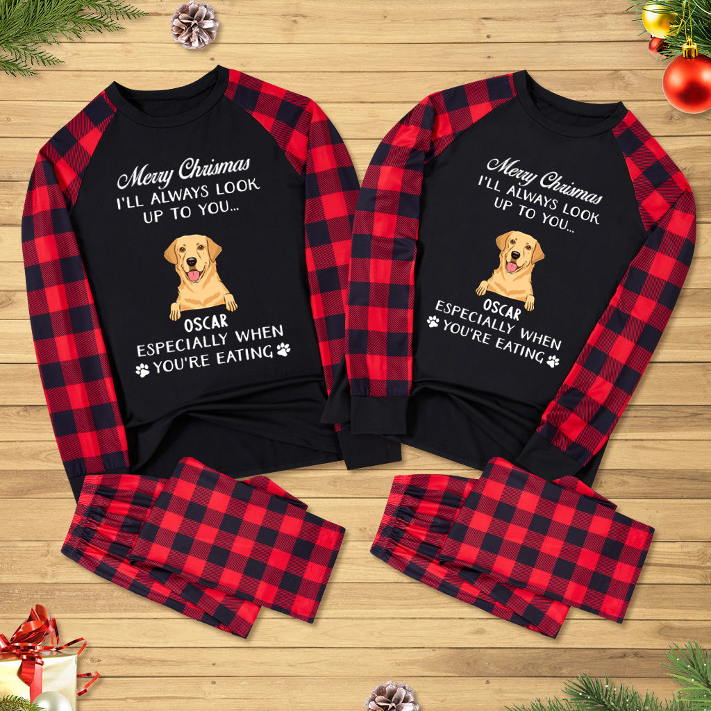 Always Look Up To You - Personalized Custom Christmas Pajama Set