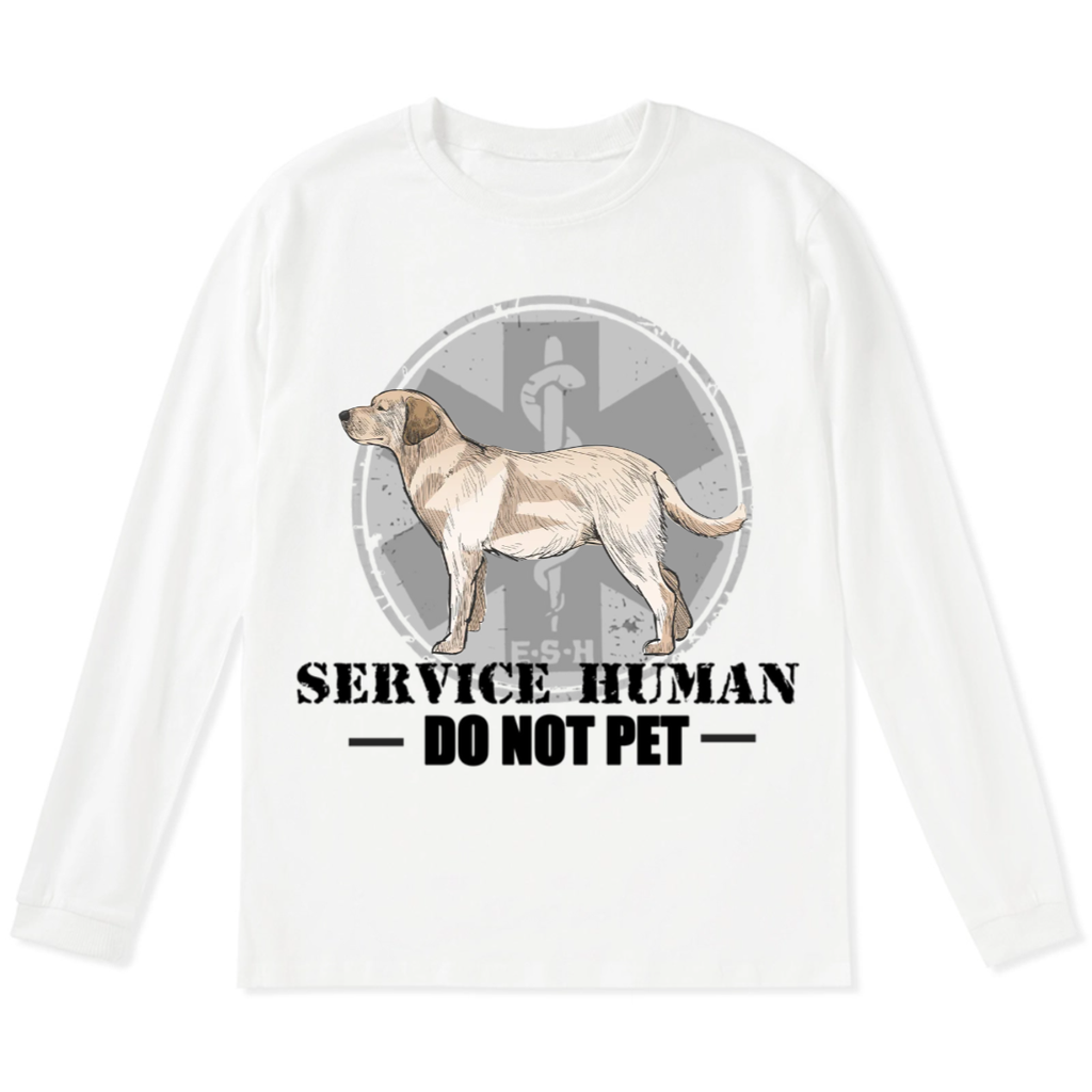 Service Human, Do Not Pet 13 - Personalized Custom Long Sleeve T-shirt