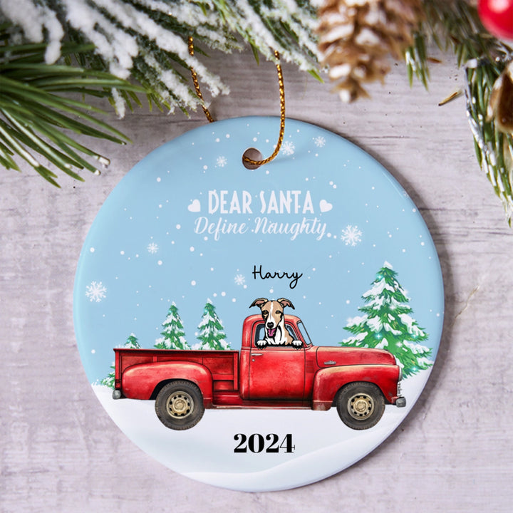 Define Naughty - Personalized Christmas Ornament