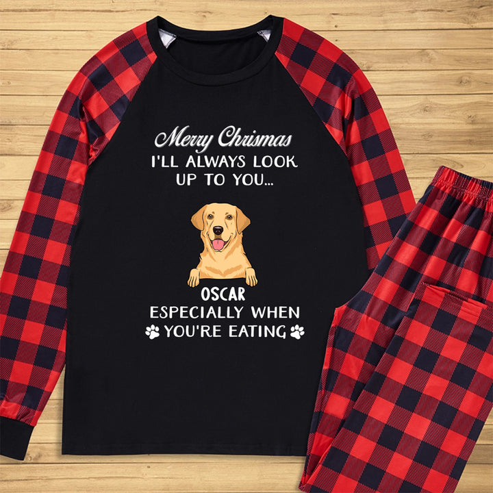 Always Look Up To You - Personalized Custom Christmas Pajama Set