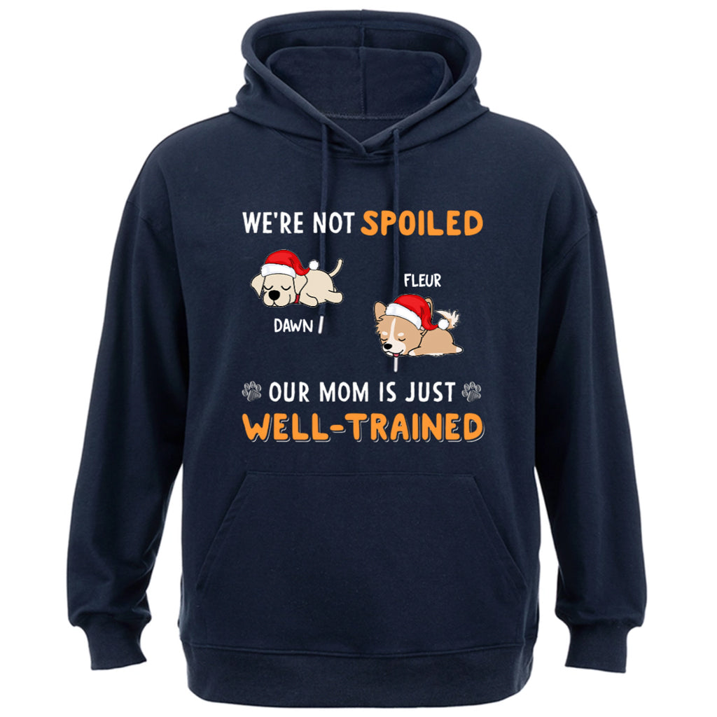 We Are Not Spoiled Our Dad Is Just Well-Trained - Personalized Custom Christmas Hoodie