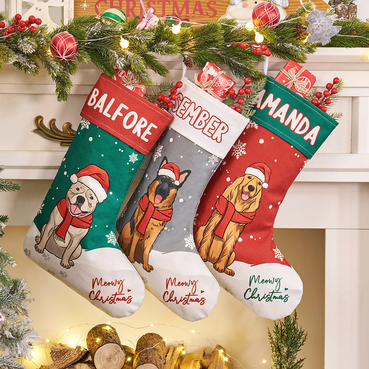 Christmas Is So Much Fun When You Are A Dog - Personalized Christmas Stocking Dogs