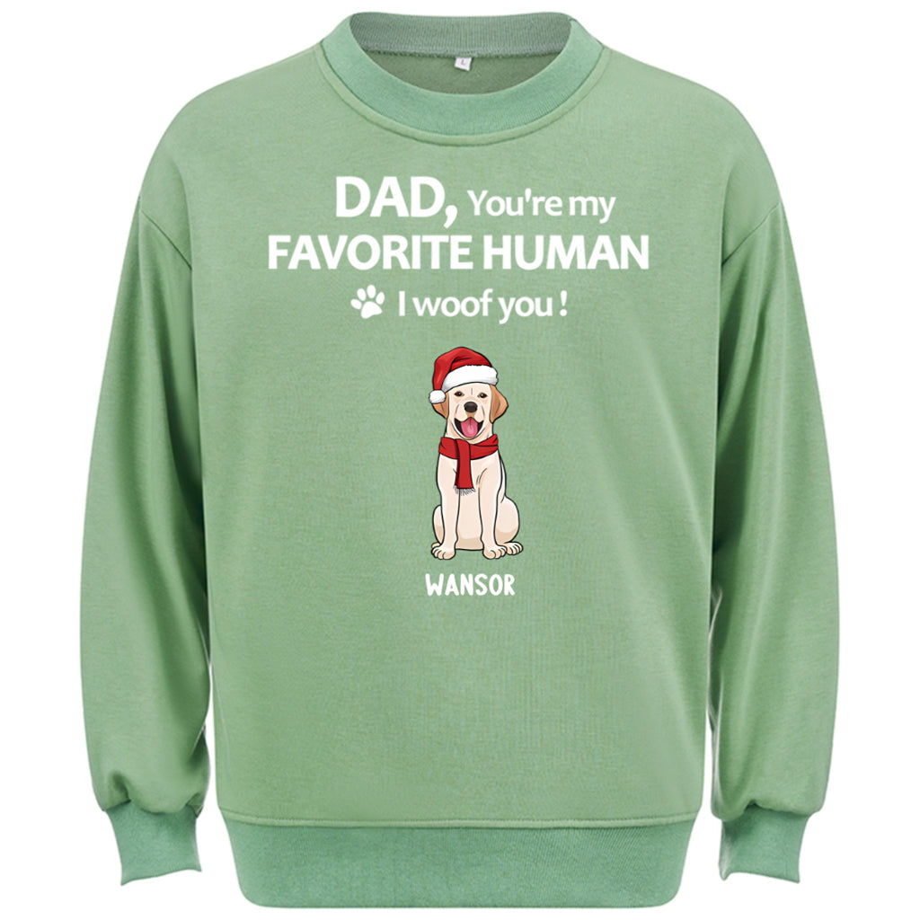 To My Favorite Human -  Personalized Custom Christmas Sweatshirt