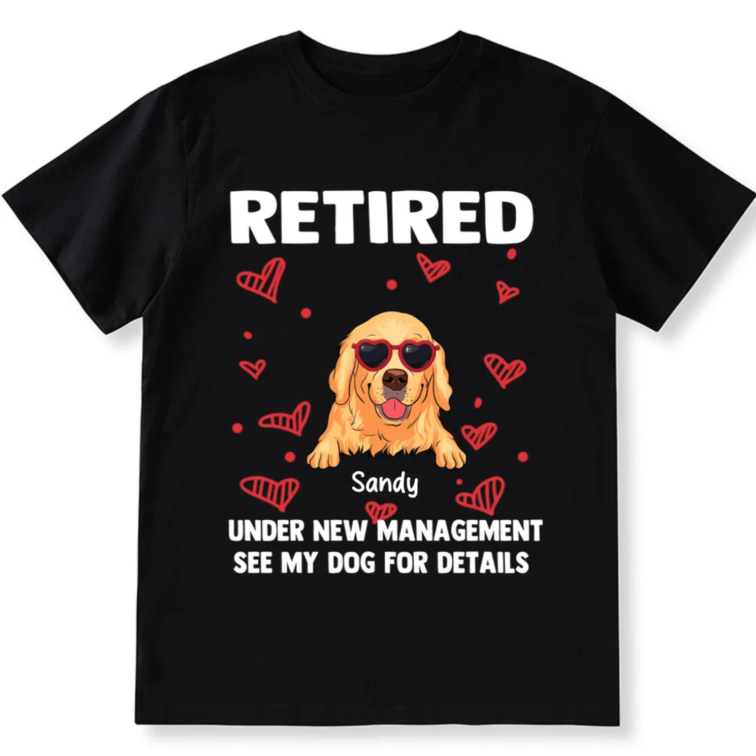 Retired Dog with Heart - Personalized Custom Unisex T-shirt