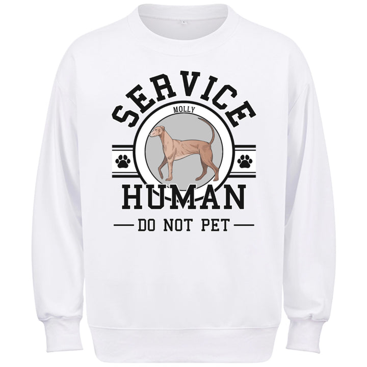 Service Human, Do Not Pet - Personalized Custom Sweatshirt