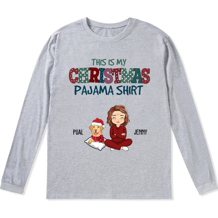 Christmas Pajama - Personalized Custom Long Sleeve T-shirt