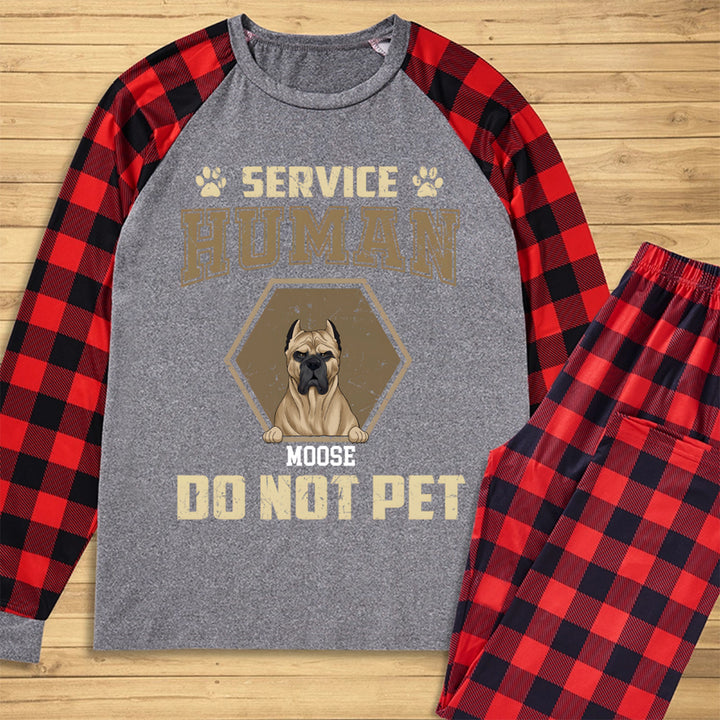 Service Human, Do Not Pet 4 - Personalized Custom Christmas Pajama Set