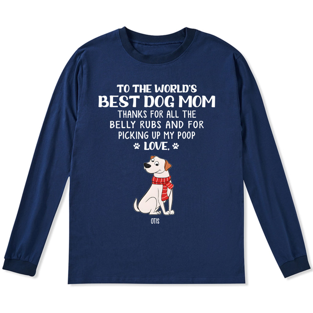 Best Dog Mom/Dad 1 - Personalized Custom Christmas Long Sleeve T-shirt