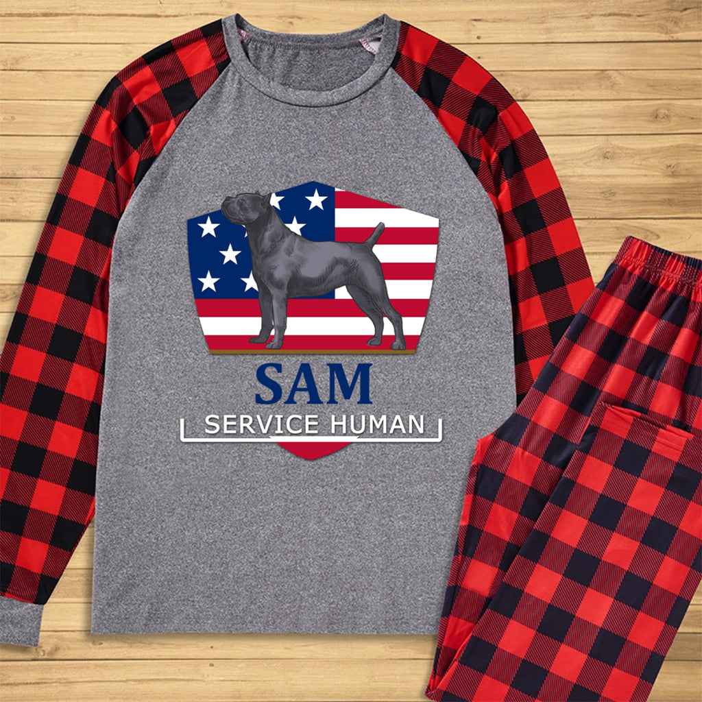 Service Human Logo - Personalized Custom Christmas Pajama Set