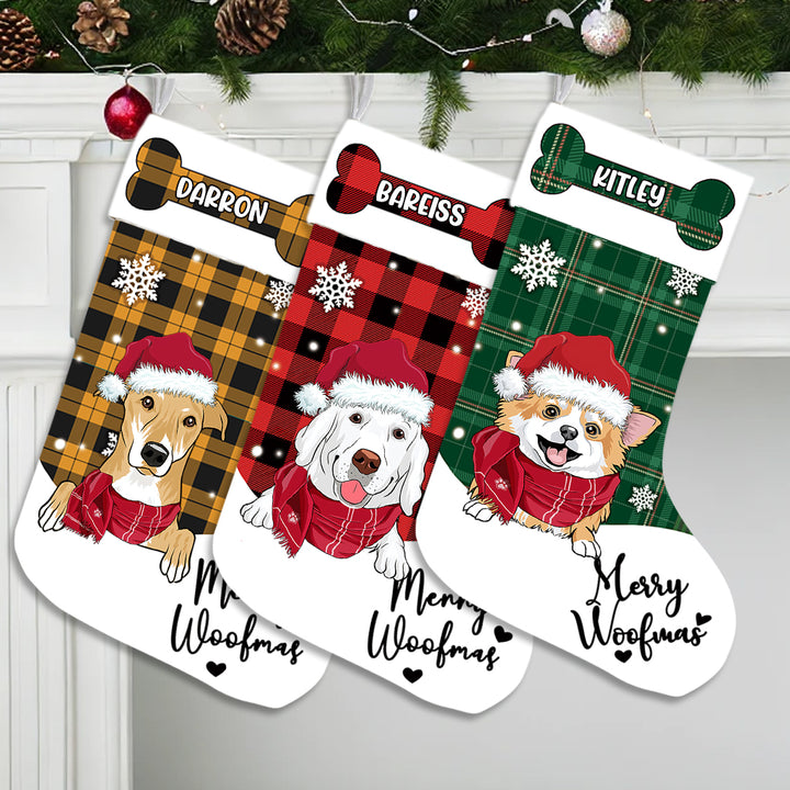 Merry Woofmas Stocking Dogs - Personalized Christmas Stocking Dogs