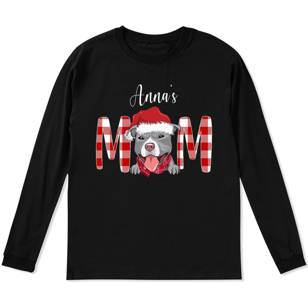 Dog Mom/Dad - Personalized Custom Christmas Long Sleeve T-shirt