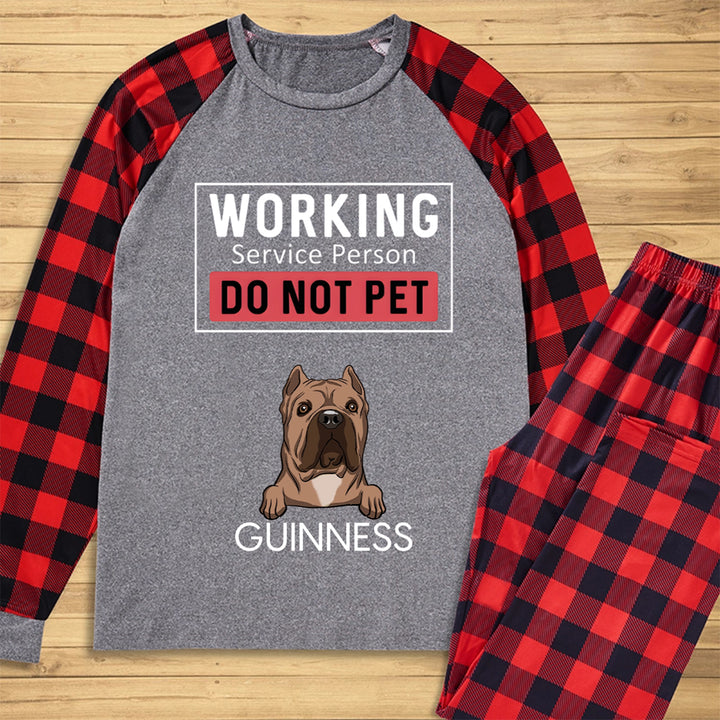 Dogs Working Service Human - Personalized Custom Christmas Pajama Set