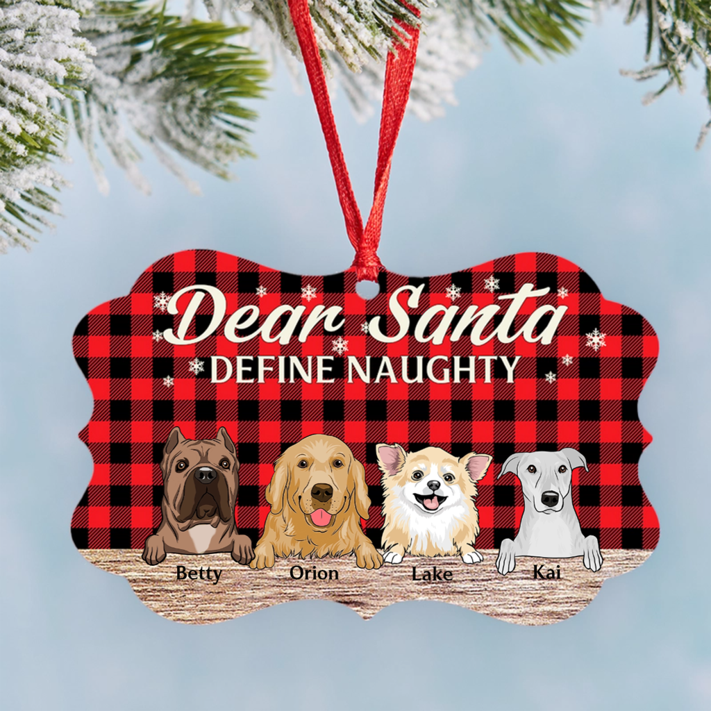 Define Naughty 2 - Personalized Christmas Ornament