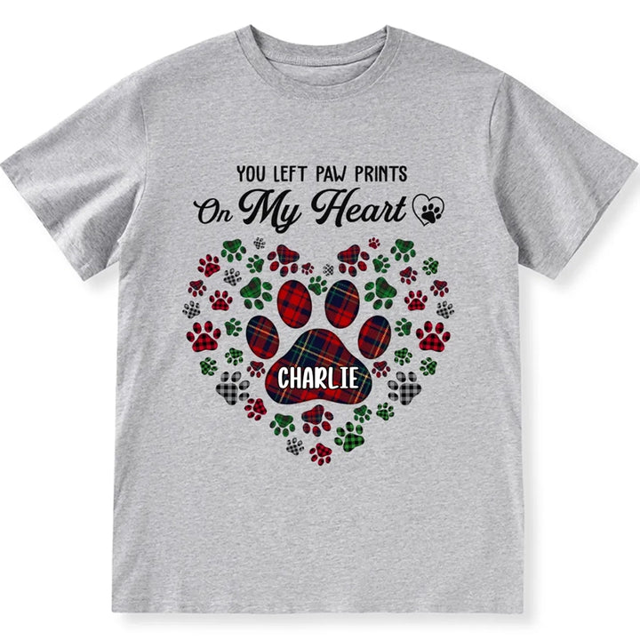 My Heart Has Your Paw Prints - Personalized Custom Unisex T-shirt