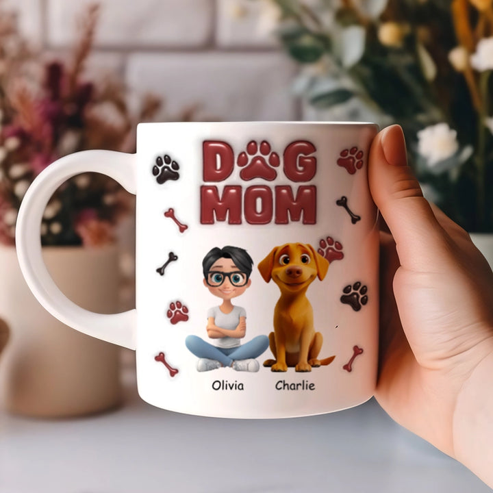 Lovely Dog Mama - Personalized Custom Coffee Mug