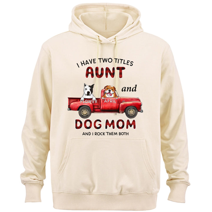 Aunt Dog Mom Plaid Christmas Truck - Personalized Custom Hoodie