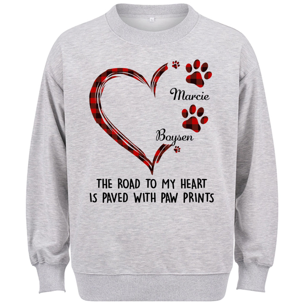 Road To Heart Pattern - Personalized Custom Christmas Sweatshirt