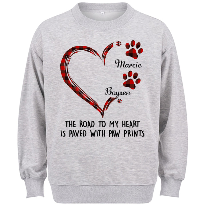 Road To Heart Pattern - Personalized Custom Christmas Sweatshirt