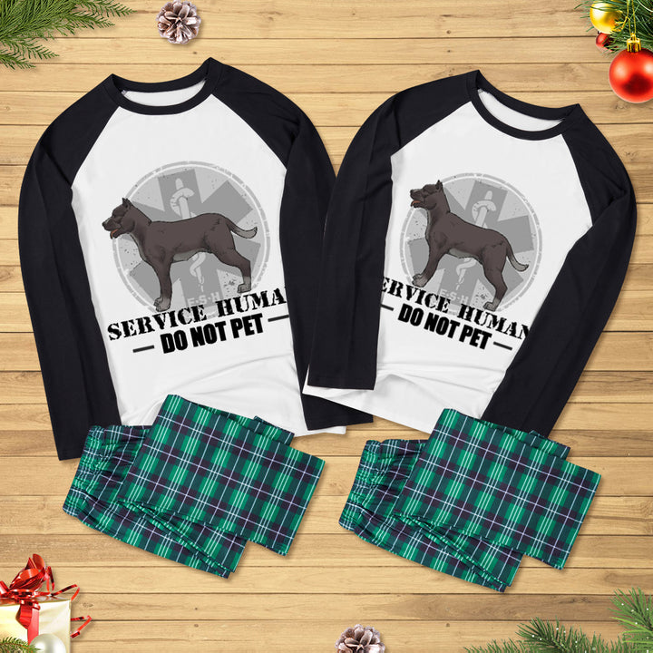 Service Human, Do Not Pet 13 - Personalized Custom Christmas Pajama Set