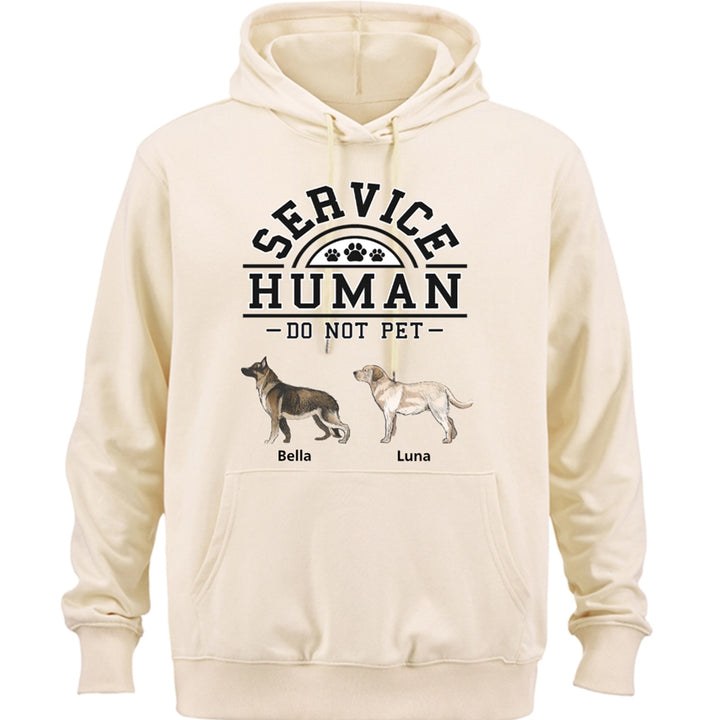 Service Human, Do Not Pet 2 - Personalized  Custom Hoodie